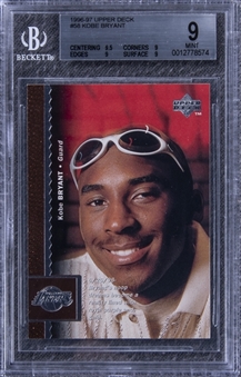 1996/97 Upper Deck #58 Kobe Bryant Rookie Card - BGS MINT 9